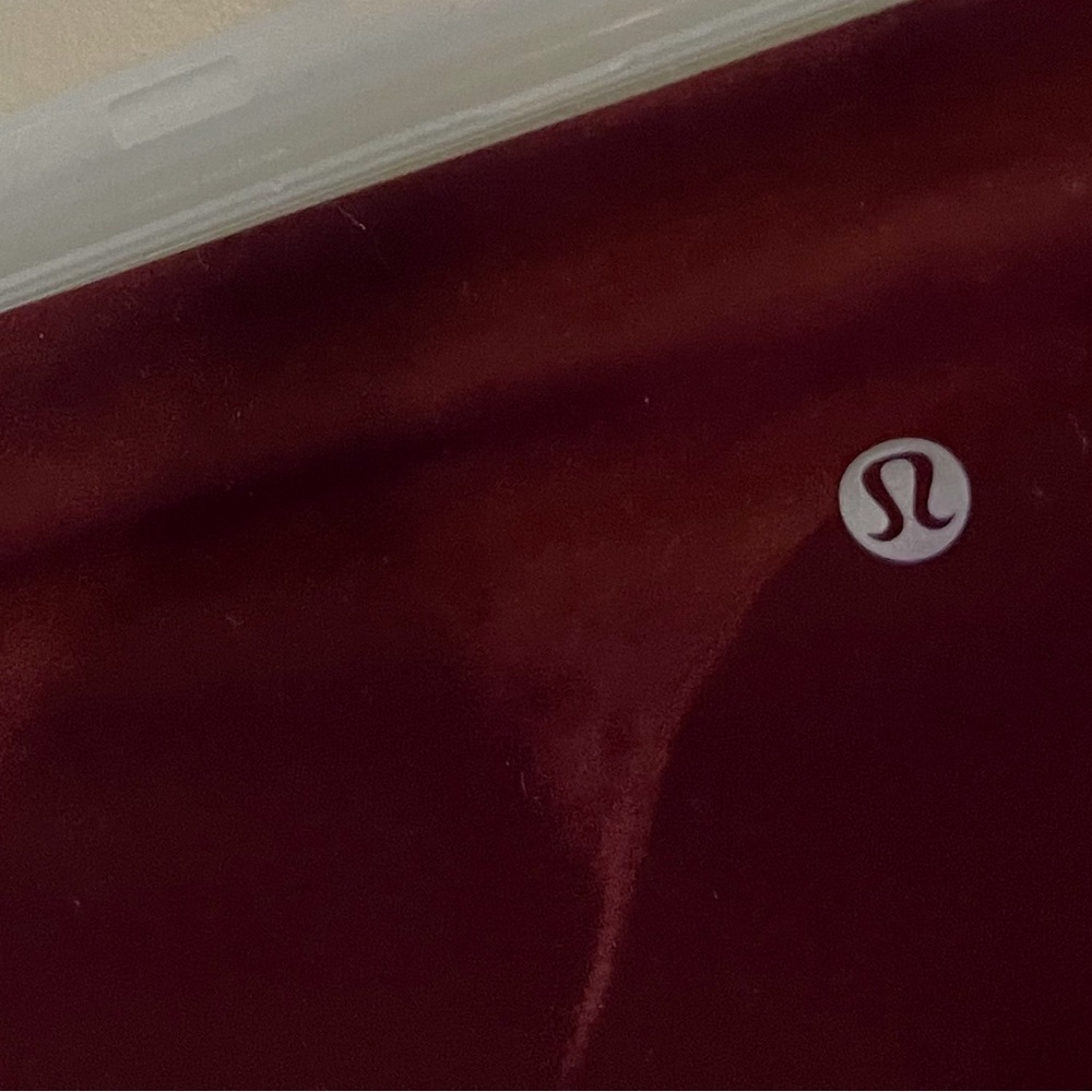 Lululemon Wunder Train Maroon Cropped Leggings Activewear Comfort Casual Pilates - Picture 5 of 8